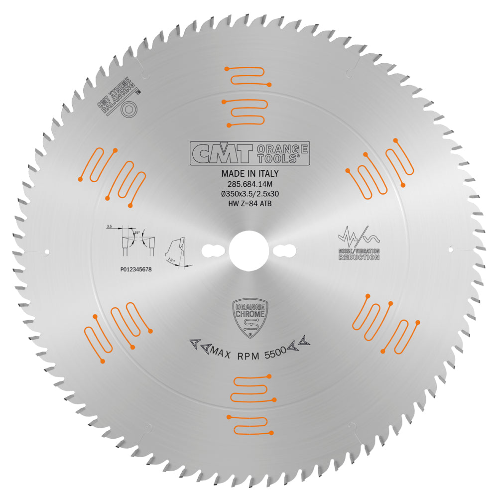 CMT Orange Tools 285.660.10M Industrial chrome coated circular saw blades Industrial Industrial Tools Industrial circular saw blades Woodworking Tools and accessories Ireland Maginn Machinery 07