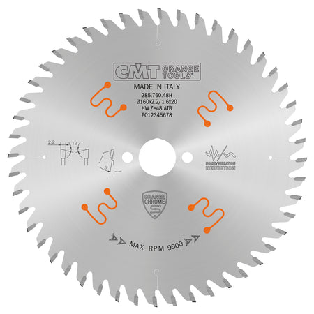 CMT Orange Tools 285.680.10M Industrial low noise and chromed saw blades Industrial Industrial Tools Industrial circular saw blades Woodworking Tools and accessories Ireland Maginn Machinery 02