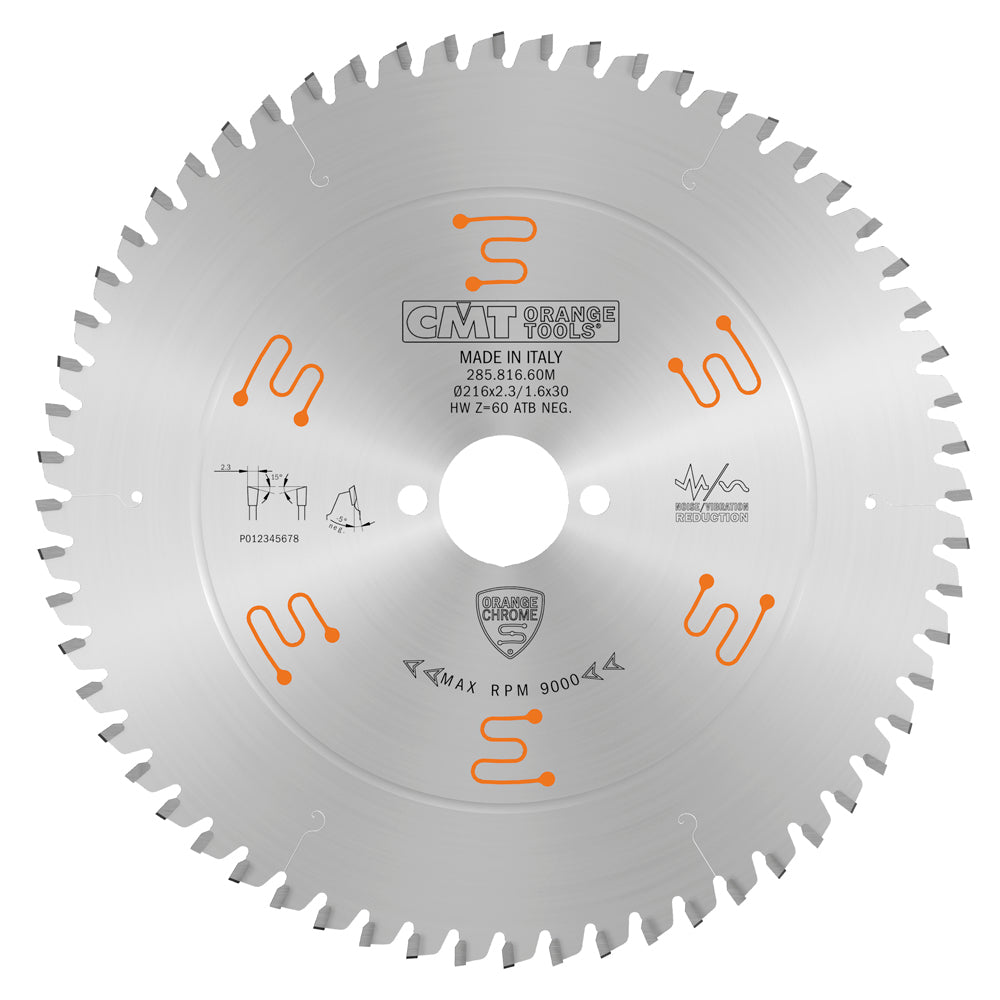 CMT Orange Tools 285.680.10M Industrial low noise and chromed saw blades Industrial Industrial Tools Industrial circular saw blades Woodworking Tools and accessories Ireland Maginn Machinery 09