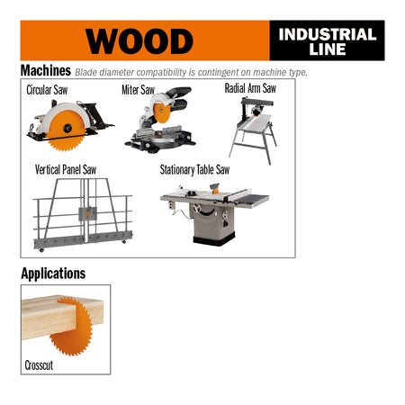 CMT Orange Tools 285.790.48FF Industrial low noise and chromed saw blades Industrial Industrial Tools Industrial circular saw blades Woodworking Tools and accessories Ireland Maginn Machinery 05