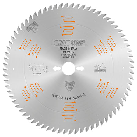 CMT Orange Tools 281.790.54FF Industrial low noise & chrome coated circular saw blades with TCG grind Industrial Industrial Tools Industrial circular saw blades Woodworking Tools and accessories Ireland Maginn Machinery 04