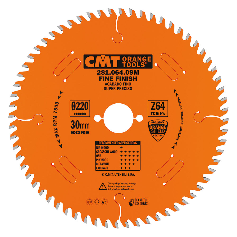 CMT Orange Tools 281.064.08M Industrial laminated and chipboard circular saw blades Industrial Industrial Tools Industrial circular saw blades Woodworking Tools and accessories Ireland Maginn Machinery 06