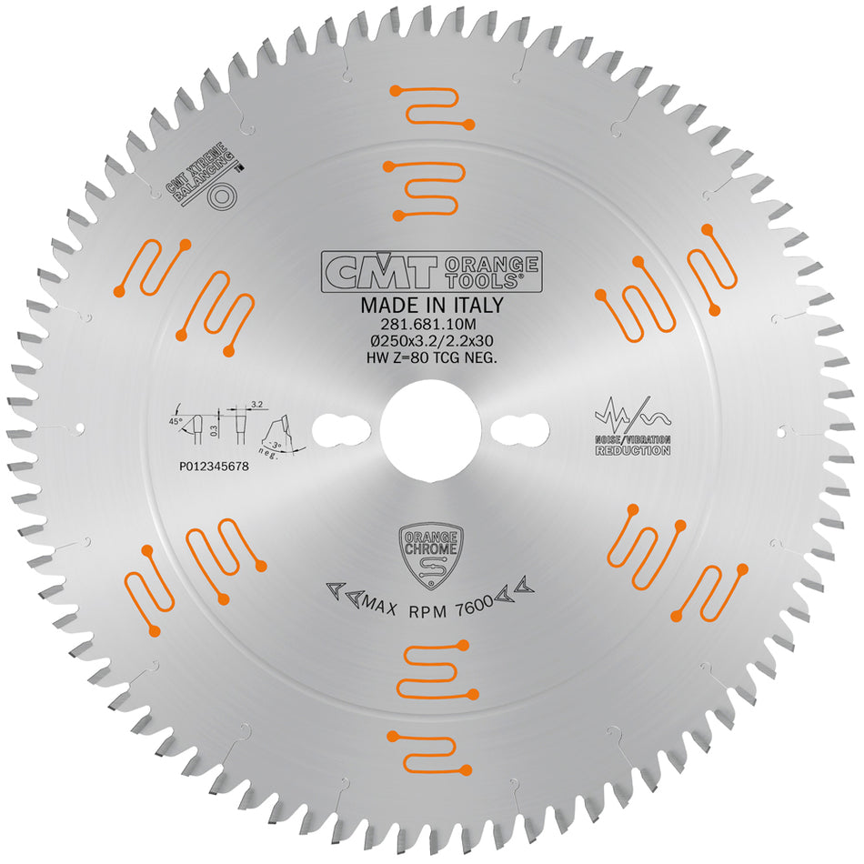 CMT Orange Tools 281.681.10M Laminated and chipboard circular saw blades Industrial Industrial Tools Industrial circular saw blades Woodworking Tools and accessories Ireland Maginn Machinery 02