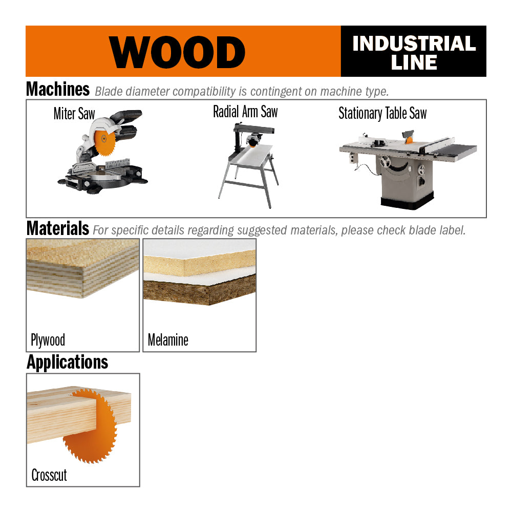 CMT Orange Tools 285.108.14R Fine finishing circular saw blades Industrial Industrial Tools Industrial circular saw blades Woodworking Tools and accessories Ireland Maginn Machinery 04