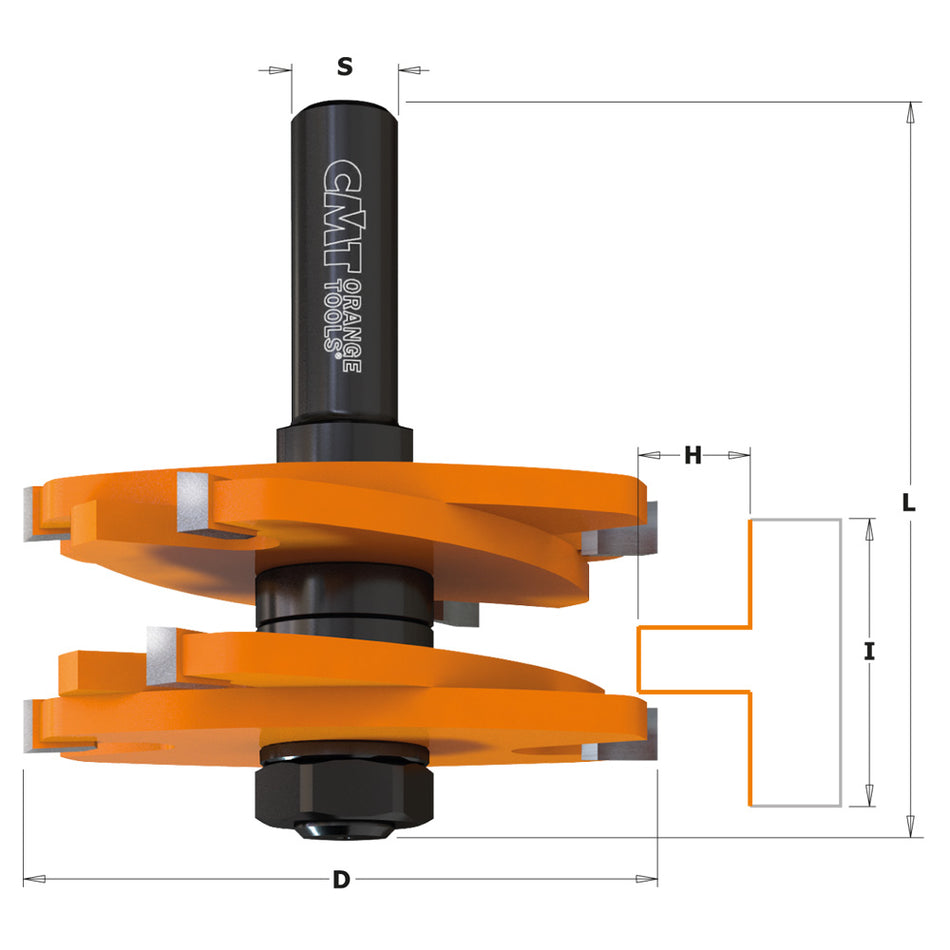 CMT Orange Tools 800.627.11 Tenon cutting router bits industrial industrial Tools Industrial router bits Woodworking Tools and accessories Ireland Maginn Machinery 02