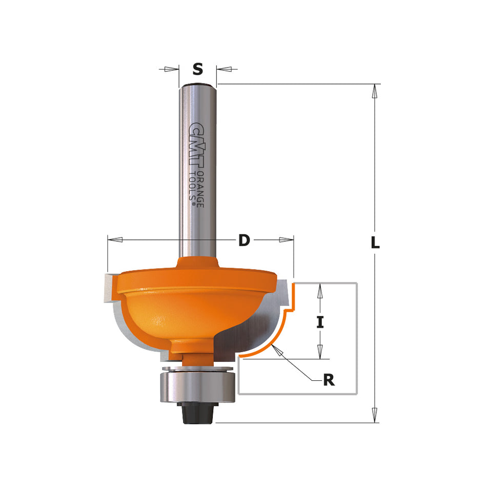 CMT Orange Tools 864.548.11 Cavetto Edge Mould Bits industrial industrial Tools Industrial router bits Woodworking Tools and accessories Ireland Maginn Machinery 02
