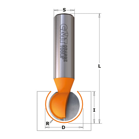 CMT Orange Tools 968.754.11 Ball End Bit industrial industrial Tools Industrial router bits Woodworking Tools and accessories Ireland Maginn Machinery 02