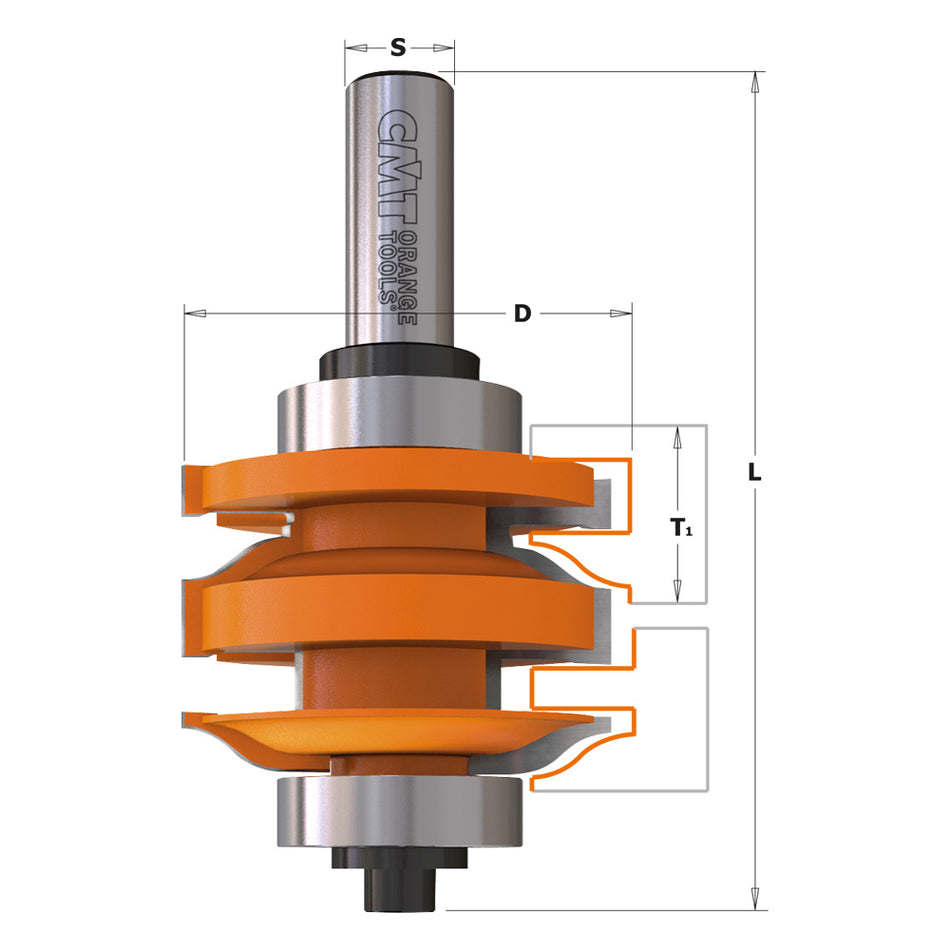 CMT Orange Tools 891.521.11 Rail & Stile Sets industrial industrial Tools Industrial router bits Woodworking Tools and accessories Ireland Maginn Machinery 02