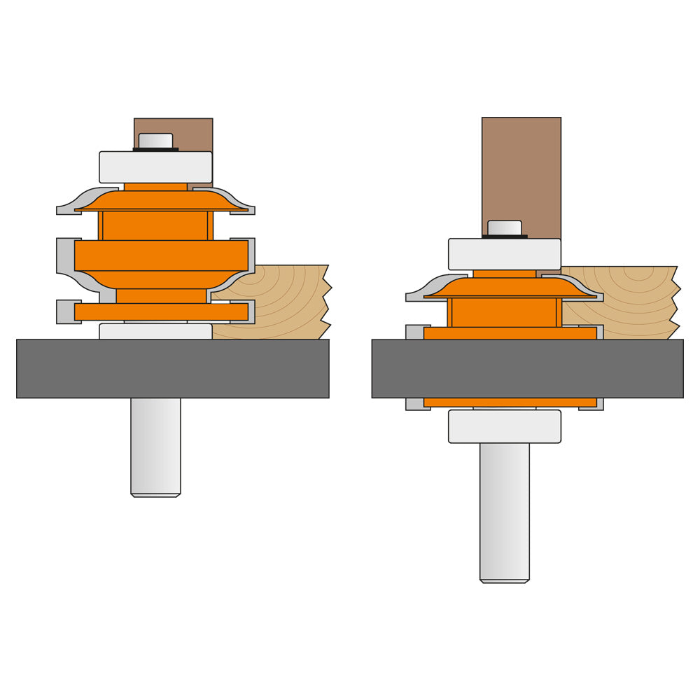 CMT Orange Tools 891.521.11 Rail & Stile Sets industrial industrial Tools Industrial router bits Woodworking Tools and accessories Ireland Maginn Machinery 03