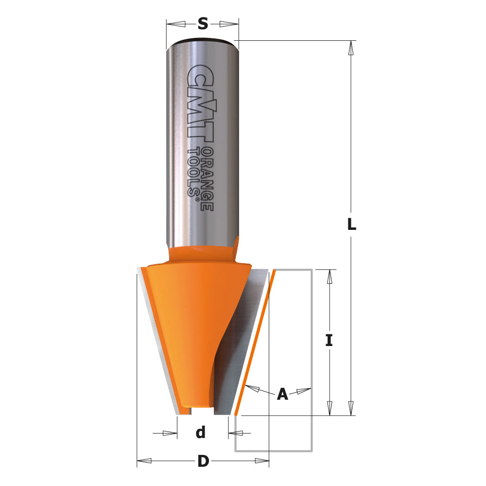 CMT Orange Tools 981.521.11 Solid Surface Bevel Bit industrial industrial Tools Industrial router bits Woodworking Tools and accessories Ireland Maginn Machinery 02