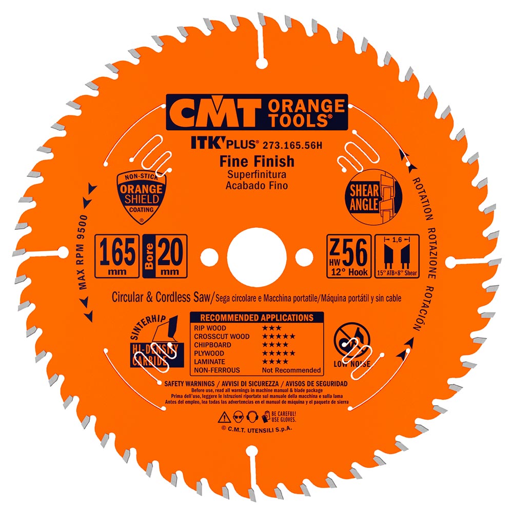 CMT Orange Tools 273.300.96M ITK Plus thin-kerf fine finishing saw blades Hardware Hardware Tools Circular saw blades CMT Contractor Tools® - ITKPlus® Woodworking Tools and accessories Ireland Maginn Machinery 04