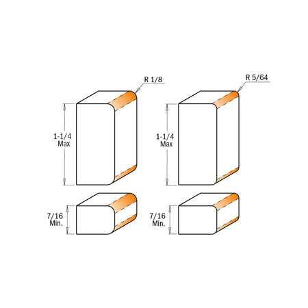 CMT Orange Tools 800.622.11 Adjustable double roundover router bits industrial industrial Tools Industrial router bits Woodworking Tools and accessories Ireland Maginn Machinery 04