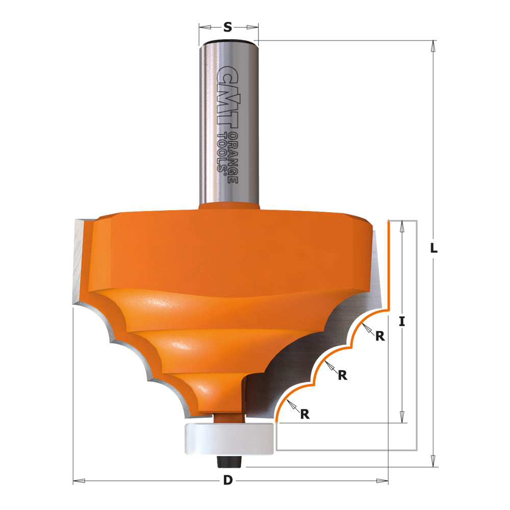 CMT Orange Tools 880.521.11 Solid surface decorative edge profile router bits industrial industrial Tools Industrial router bits Woodworking Tools and accessories Ireland Maginn Machinery 02