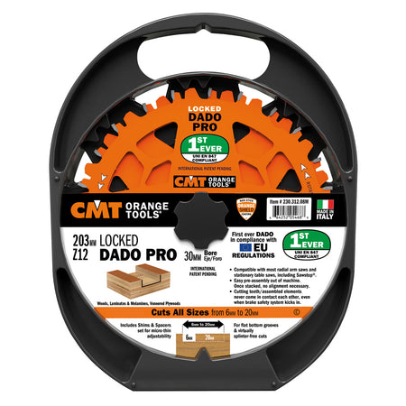 CMT Orange Tools 299.000.08 Locked Dado Pro Set Industrial Industrial Tools Industrial circular saw blades Woodworking Tools and accessories Ireland Maginn Machinery 08