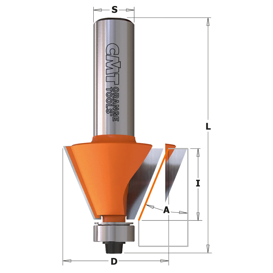 CMT Orange Tools 857.503.11 Chamfer router bits industrial industrial Tools Industrial router bits Woodworking Tools and accessories Ireland Maginn Machinery 02