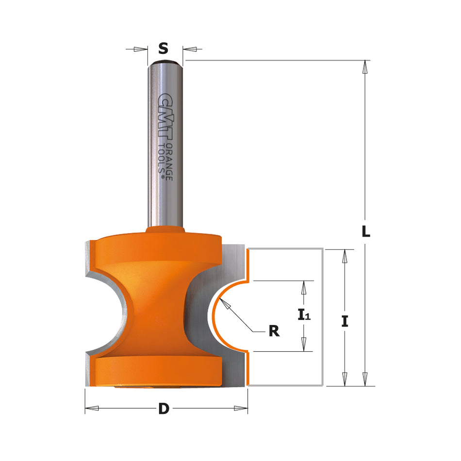 CMT Orange Tools 854.004.11 Bead & bull nose router bits industrial industrial Tools Industrial router bits Woodworking Tools and accessories Ireland Maginn Machinery 02