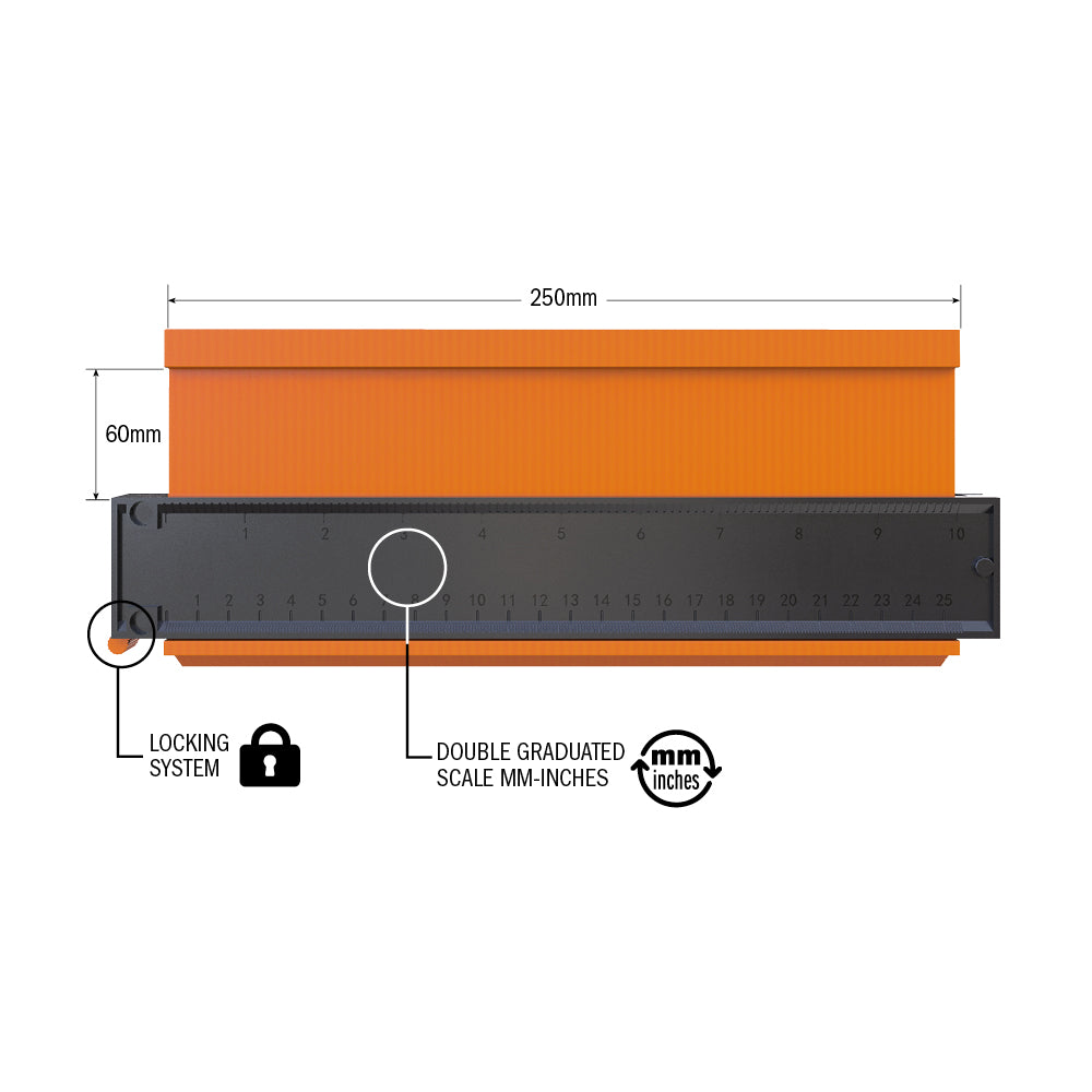 CMT Orange Tools CDG-001 Contour Duplicator Gauge Hardware Hardware Tools Systems and accessories Woodworking Tools and accessories Ireland Maginn Machinery 04