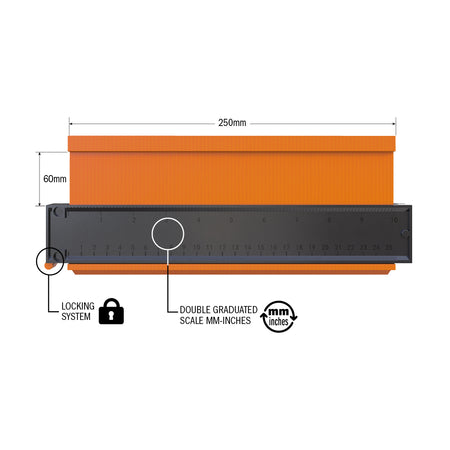 CMT Orange Tools CDG-001 Contour Duplicator Gauge Hardware Hardware Tools Systems and accessories Woodworking Tools and accessories Ireland Maginn Machinery 04