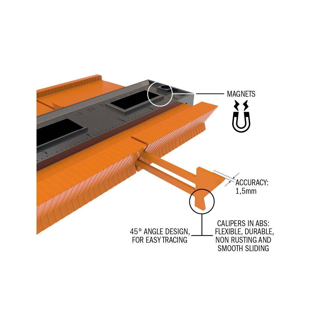 CMT Orange Tools CDG-001 Contour Duplicator Gauge Hardware Hardware Tools Systems and accessories Woodworking Tools and accessories Ireland Maginn Machinery 05