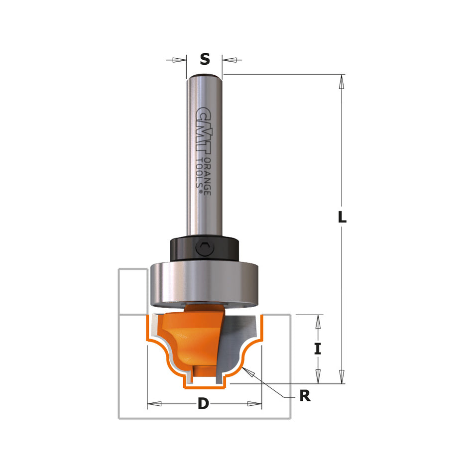 CMT Orange Tools 865.301.11B Classical bead router bits with bearing industrial industrial Tools Industrial router bits Woodworking Tools and accessories Ireland Maginn Machinery 02