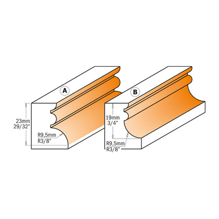 CMT Orange Tools 956.851.11 CMT Moulding System industrial industrial Tools Industrial router bits Woodworking Tools and accessories Ireland Maginn Machinery 04