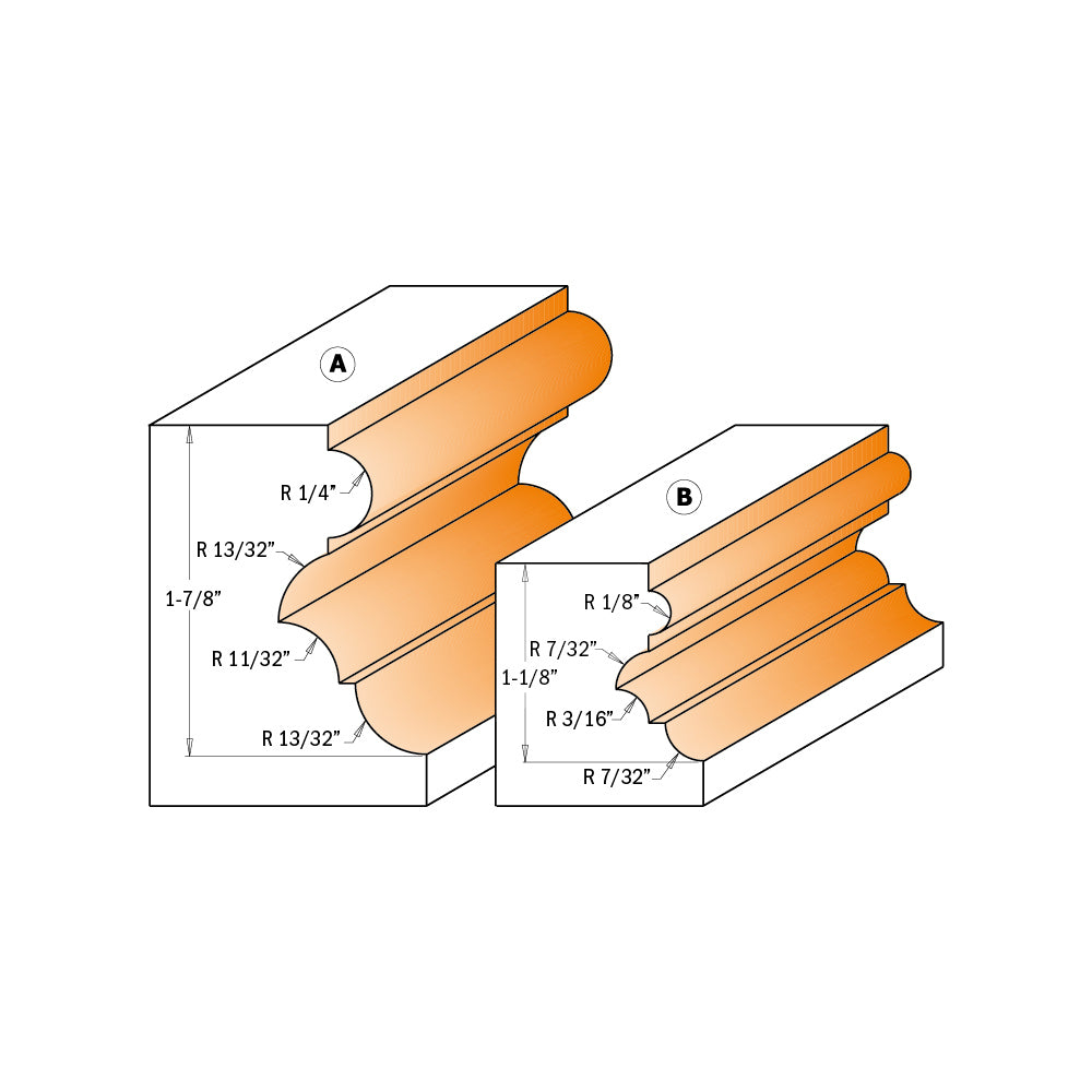 CMT Orange Tools 856.801.11 Multiprofile router bits industrial industrial Tools Industrial router bits Woodworking Tools and accessories Ireland Maginn Machinery 04