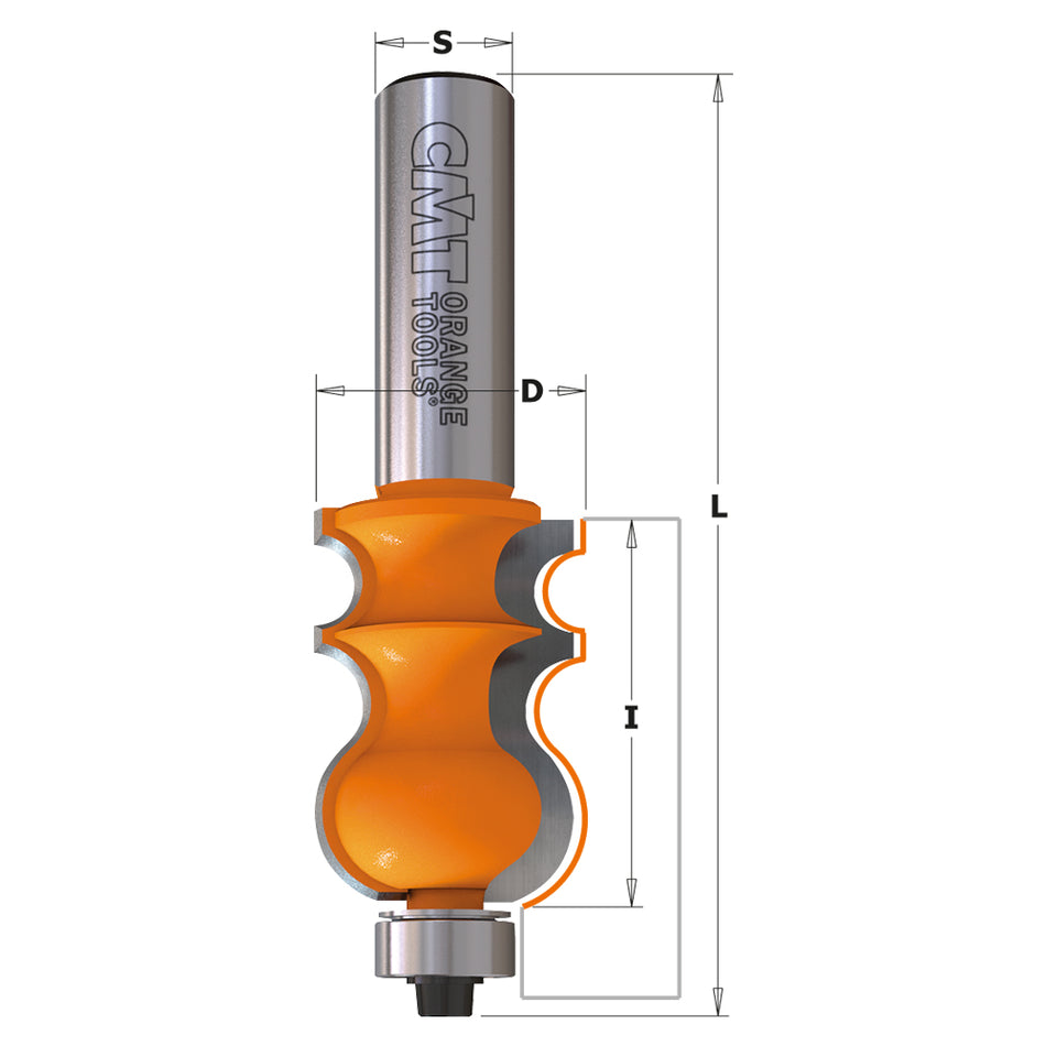 CMT Orange Tools 855.901.11 Moulding Bits with bearing industrial industrial Tools Industrial router bits Woodworking Tools and accessories Ireland Maginn Machinery 02