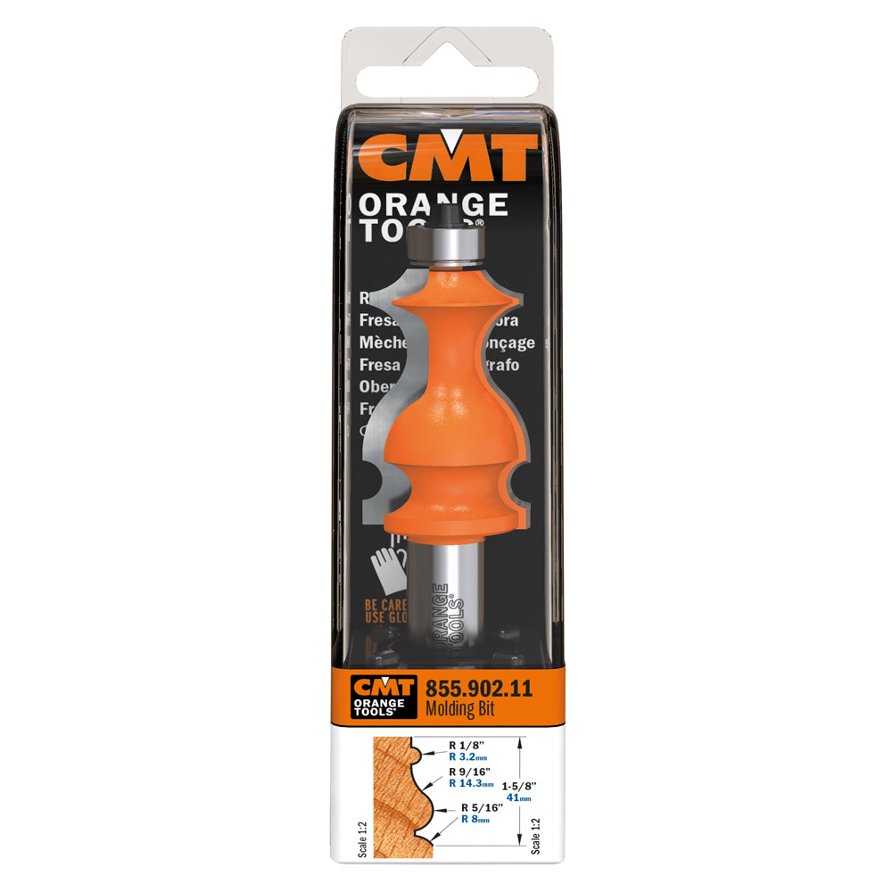 CMT Orange Tools 855.902.11 Moulding Bits with bearing industrial industrial Tools Industrial router bits Woodworking Tools and accessories Ireland Maginn Machinery 04