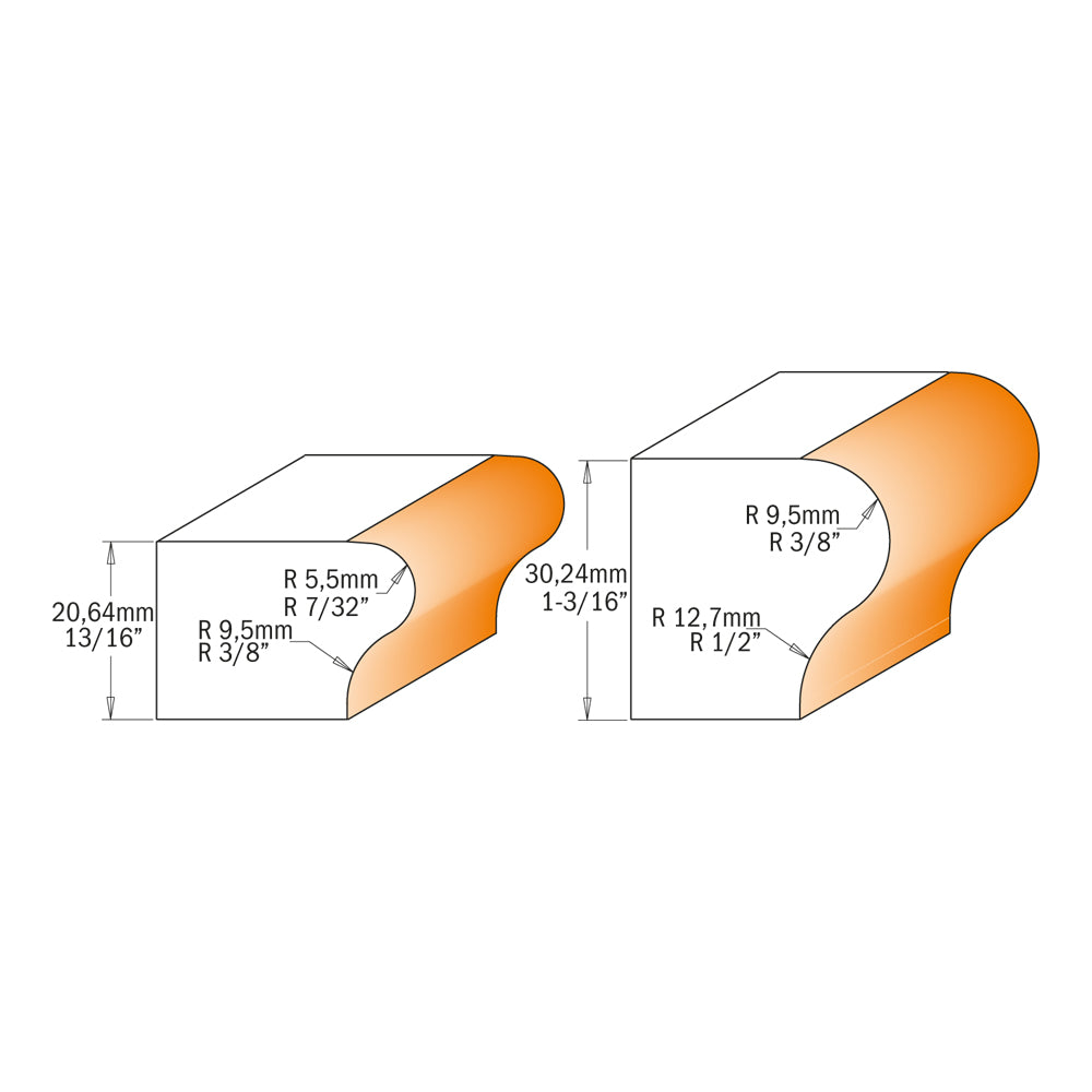 CMT Orange Tools 855.804.11 Window sill & finger pull router bits industrial industrial Tools Industrial router bits Woodworking Tools and accessories Ireland Maginn Machinery 03