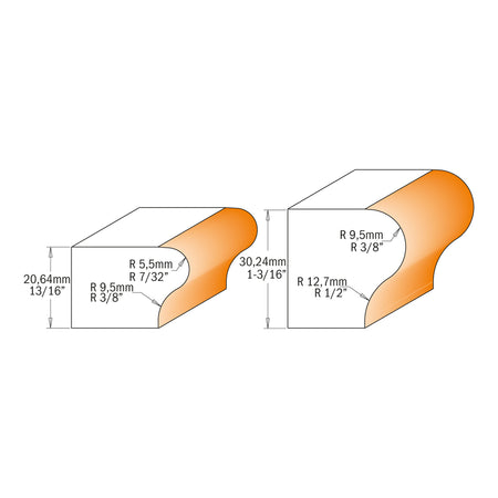 CMT Orange Tools 855.804.11 Window sill & finger pull router bits industrial industrial Tools Industrial router bits Woodworking Tools and accessories Ireland Maginn Machinery 03