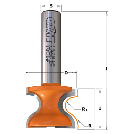 CMT Orange Tools 855.804.11 Window sill & finger pull router bits industrial industrial Tools Industrial router bits Woodworking Tools and accessories Ireland Maginn Machinery 02