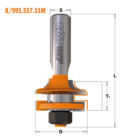 CMT Orange Tools 891.517.11 Junior Ogee Rail & Stile Set industrial industrial Tools Industrial router bits Woodworking Tools and accessories Ireland Maginn Machinery 02