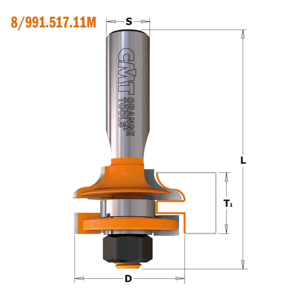 CMT Orange Tools 991.517.11 Junior Ogee Rail & Stile Set industrial industrial Tools Industrial router bits Woodworking Tools and accessories Ireland Maginn Machinery 02