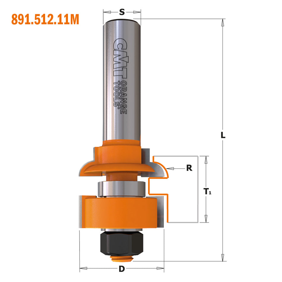 CMT Orange Tools 891.512.11 Rail & Stile Set industrial industrial Tools Industrial router bits Woodworking Tools and accessories Ireland Maginn Machinery 02