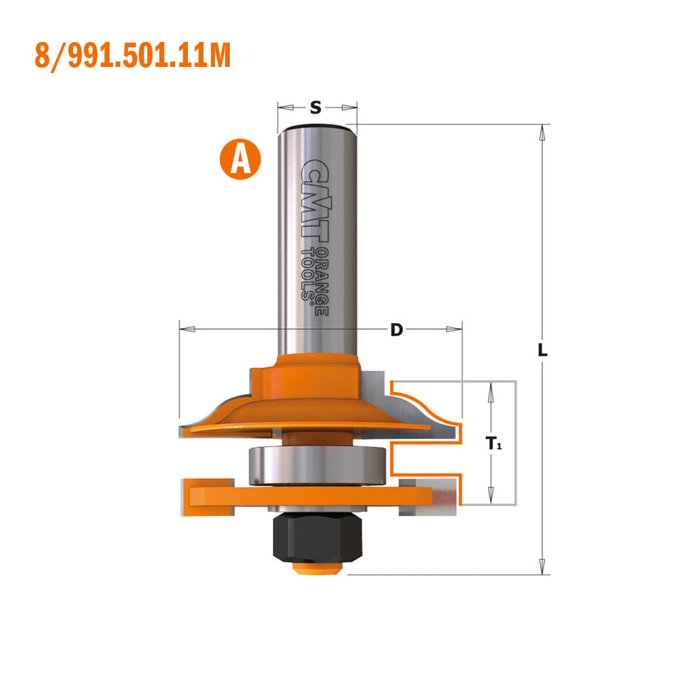 CMT Orange Tools 891.501.11 Rail & Stile Sets industrial industrial Tools Industrial router bits Woodworking Tools and accessories Ireland Maginn Machinery 02