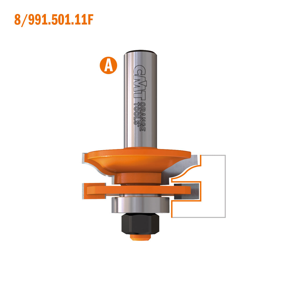 CMT Orange Tools 891.503.11 Rail & Stile Sets industrial industrial Tools Industrial router bits Woodworking Tools and accessories Ireland Maginn Machinery 03