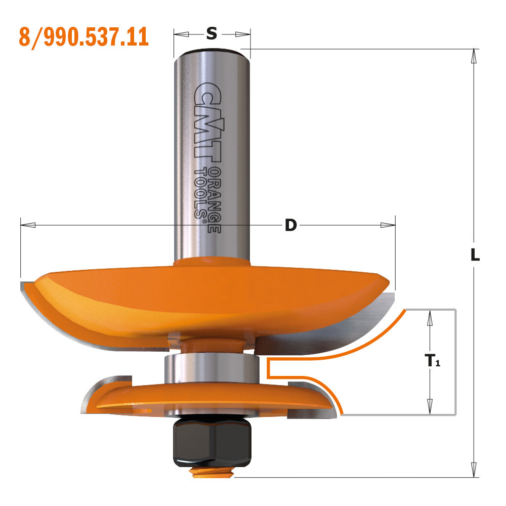 CMT Orange Tools 990.534.11 Raised panel router bits with back cutter industrial industrial Tools Industrial router bits Woodworking Tools and accessories Ireland Maginn Machinery 02