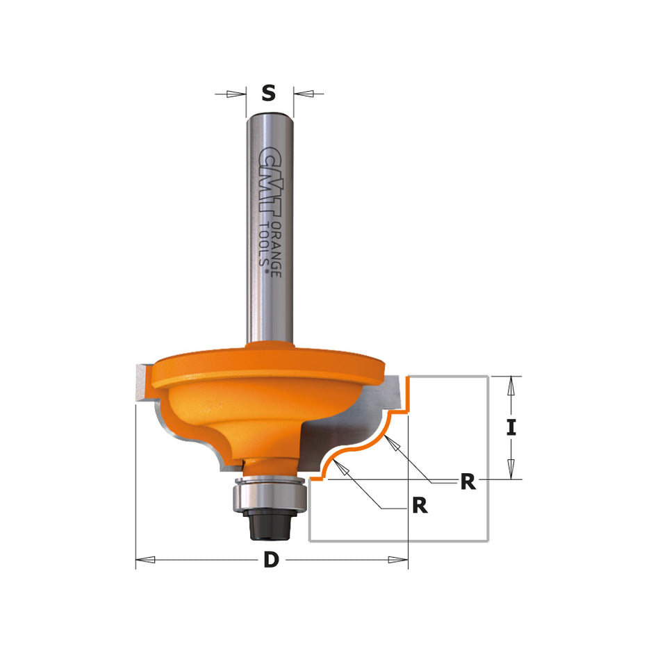 CMT Orange Tools 747.325.11 Ogee with fillet router bits industrial industrial Tools Industrial router bits Woodworking Tools and accessories Ireland Maginn Machinery 02
