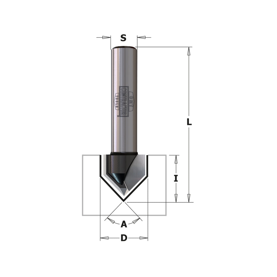 CMT Orange Tools K915-127 V-Groove Bits Hardware Hardware Tools Contractor router bits Woodworking Tools and accessories Ireland Maginn Machinery 02