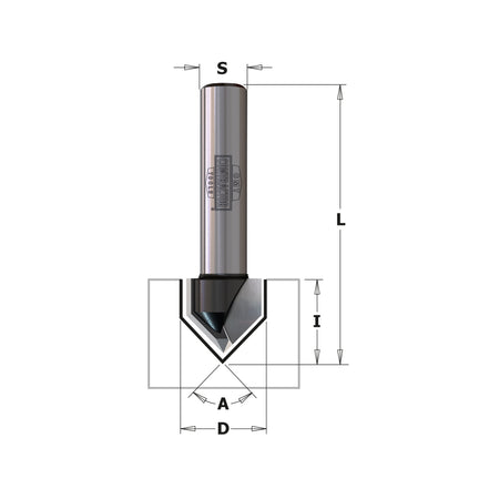 CMT Orange Tools K915-160 V-Groove Bits Hardware Hardware Tools Contractor router bits Woodworking Tools and accessories Ireland Maginn Machinery 02