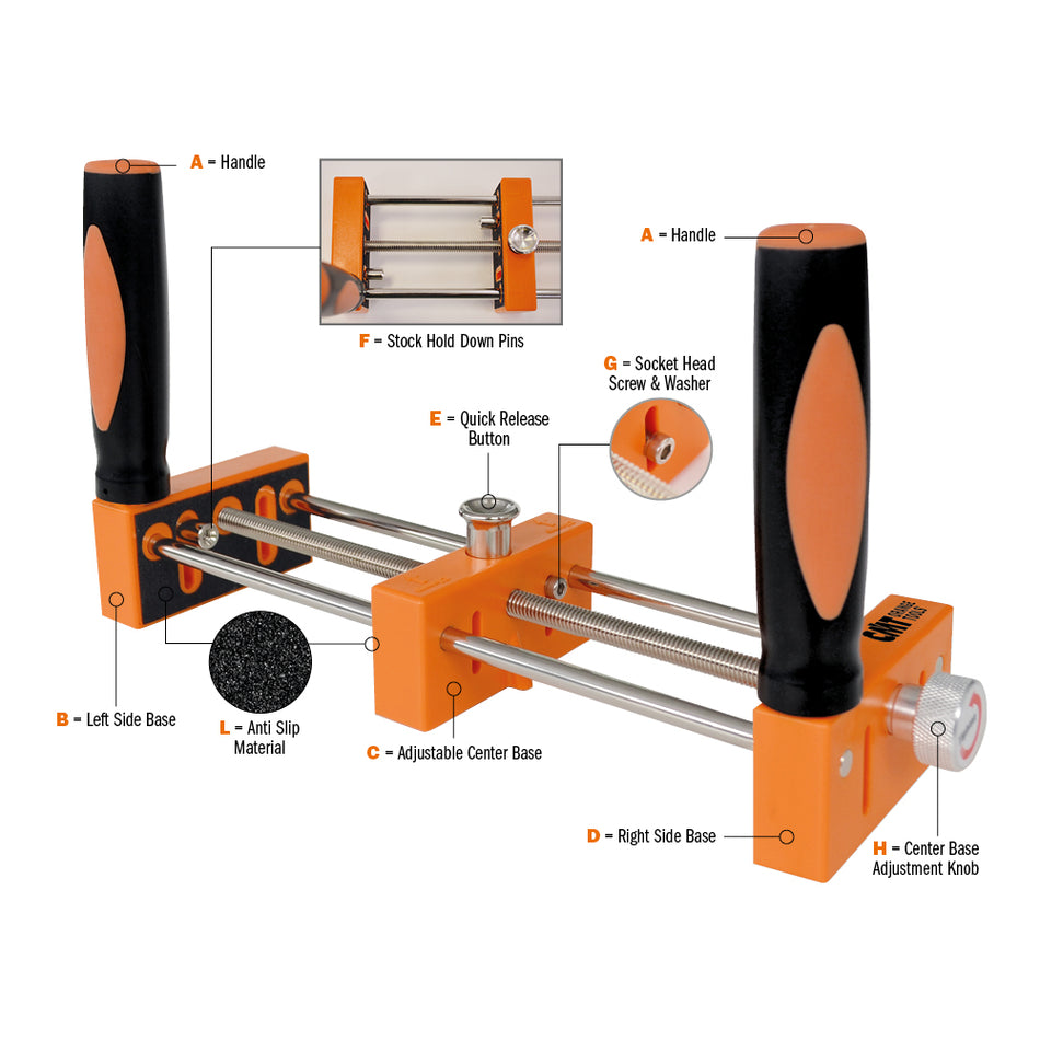 CMT Orange Tools PTC-1 Small Stock Holder Hardware Hardware Tools Systems and accessories Woodworking Tools and accessories Ireland Maginn Machinery 02