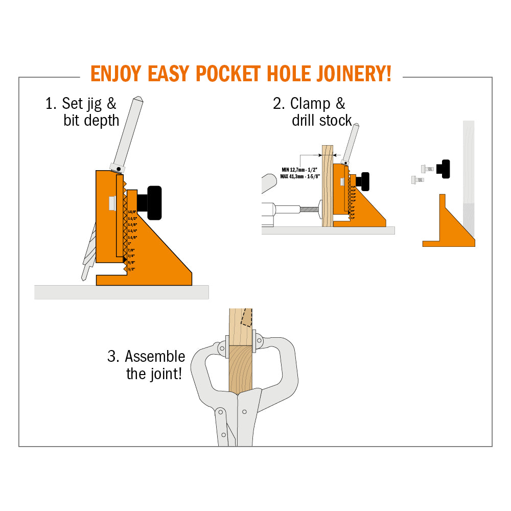 CMT Orange Tools PPJ-002 Pocket-Pro joinery system Hardware Hardware Tools Systems and accessories Woodworking Tools and accessories Ireland Maginn Machinery 02