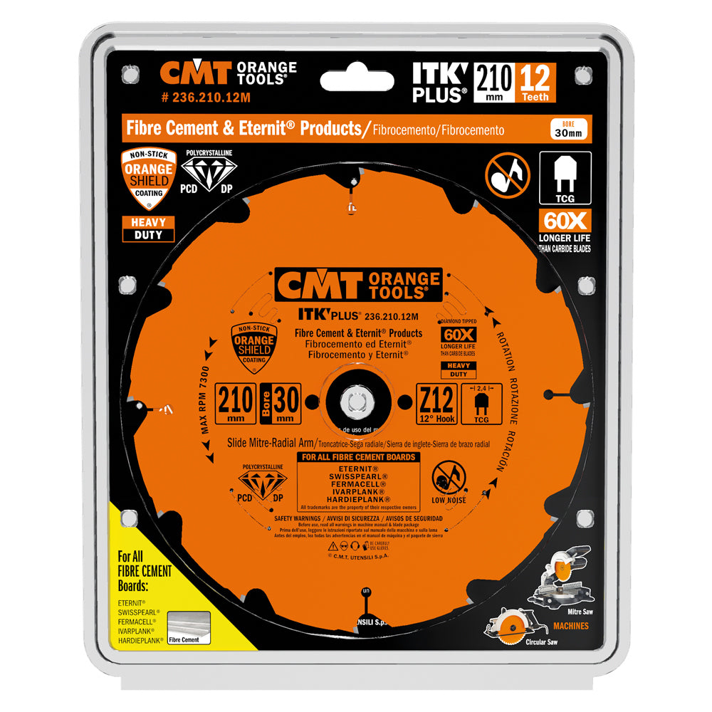 CMT Orange Tools 236.230.04M 236 DP SAW BLADES - ULTRA-HARD MATERIALS- LONG LIFE Hardware Hardware Tools Circular saw blades CMT Contractor Tools® - ITKPlus® Woodworking Tools and accessories Ireland Maginn Machinery 05