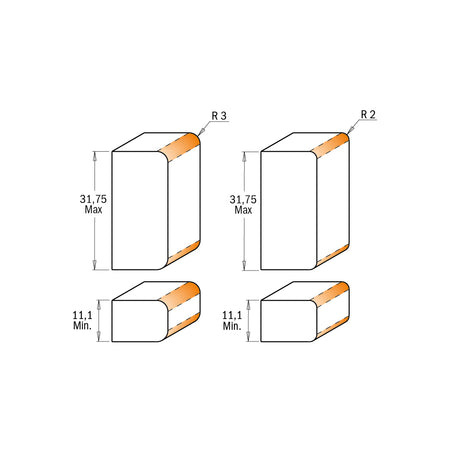 CMT Orange Tools 800.622.11 Adjustable double roundover router bits industrial industrial Tools Industrial router bits Woodworking Tools and accessories Ireland Maginn Machinery 03