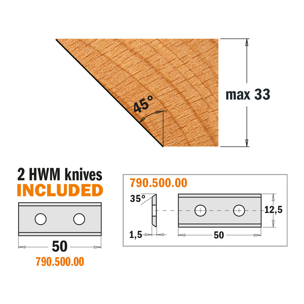 CMT Orange Tools 694.002.35 45° Chamfer Cutter Heads industrial industrial Tools Cutter heads & knives Woodworking Tools and accessories Ireland Maginn Machinery 04