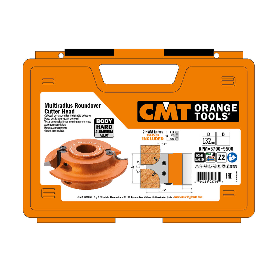 CMT Orange Tools 694.004.30 Multiradius roundover cutter heads industrial industrial Tools Cutter heads & knives Woodworking Tools and accessories Ireland Maginn Machinery 03