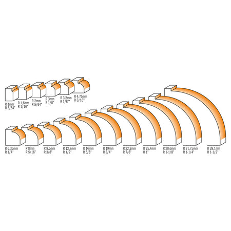 CMT Orange Tools 738.160.11 Roundover router bits industrial industrial Tools Industrial router bits Woodworking Tools and accessories Ireland Maginn Machinery 03