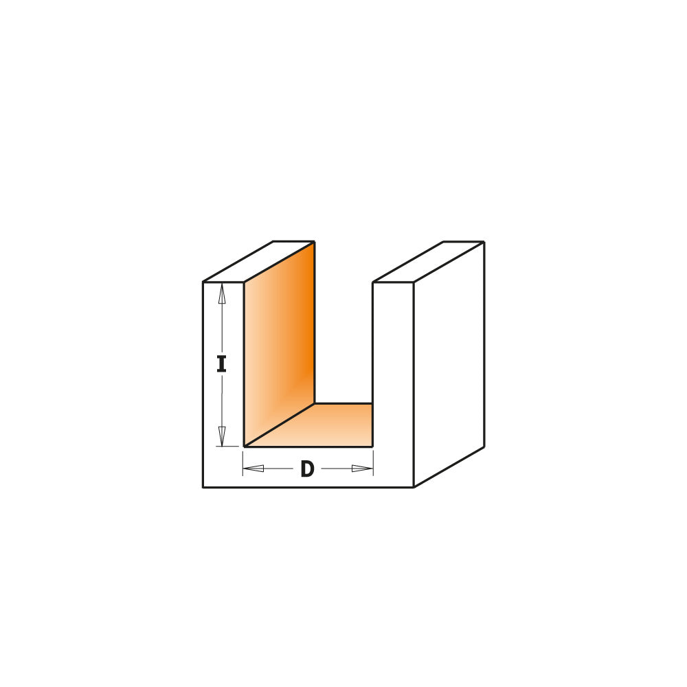 CMT Orange Tools 711.020.11 Straight router bits, short series industrial industrial Tools Industrial router bits Woodworking Tools and accessories Ireland Maginn Machinery 03