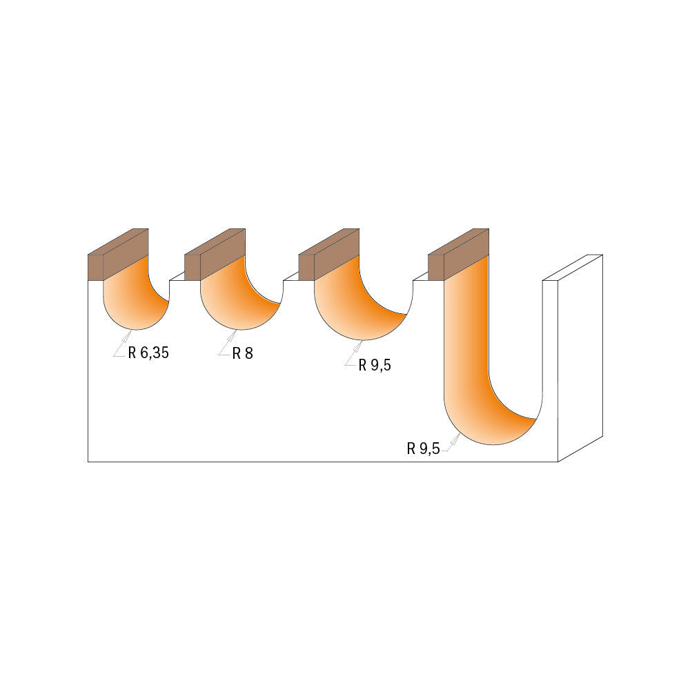 CMT Orange Tools 714.190.11B Round nose router bits industrial industrial Tools Industrial router bits Woodworking Tools and accessories Ireland Maginn Machinery 03