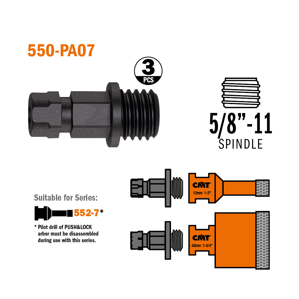 CMT Orange Tools 550-PA01 550-PA XTREME FAST Adaptors Hardware Hardware Tools Hole saws Woodworking Tools and accessories Ireland Maginn Machinery 05